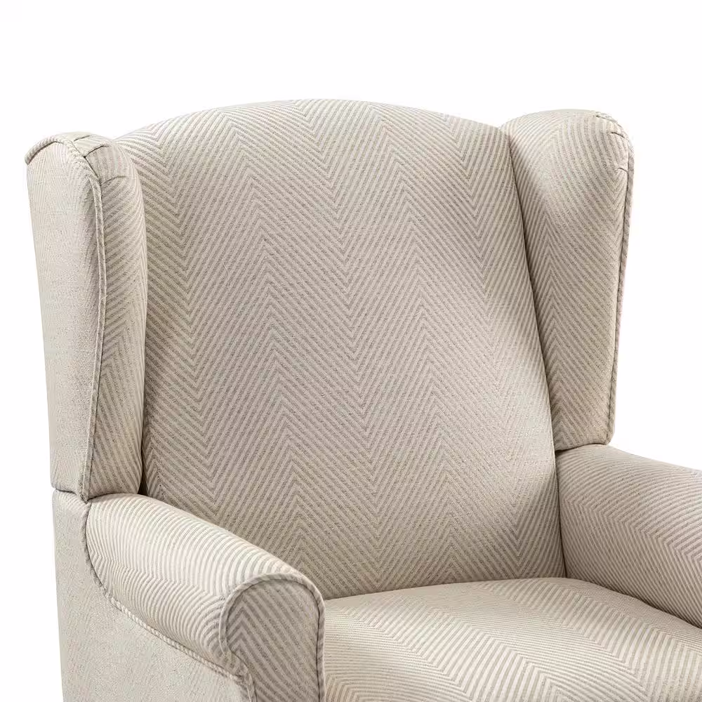 JAYDEN CREATION Daunus Tan Traditional Style Upholstered Armchair with Turned Legs