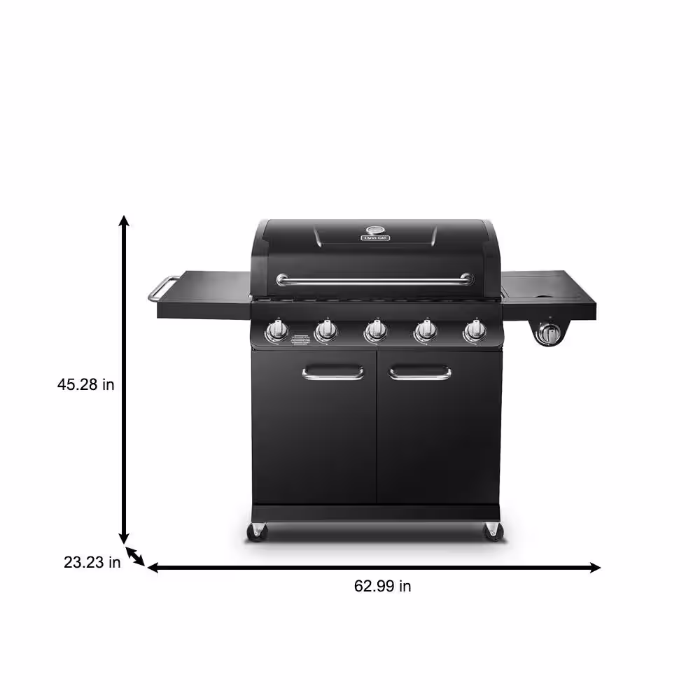 Dyna-Glo Premier 5-Burner Propane Gas Grill in Black