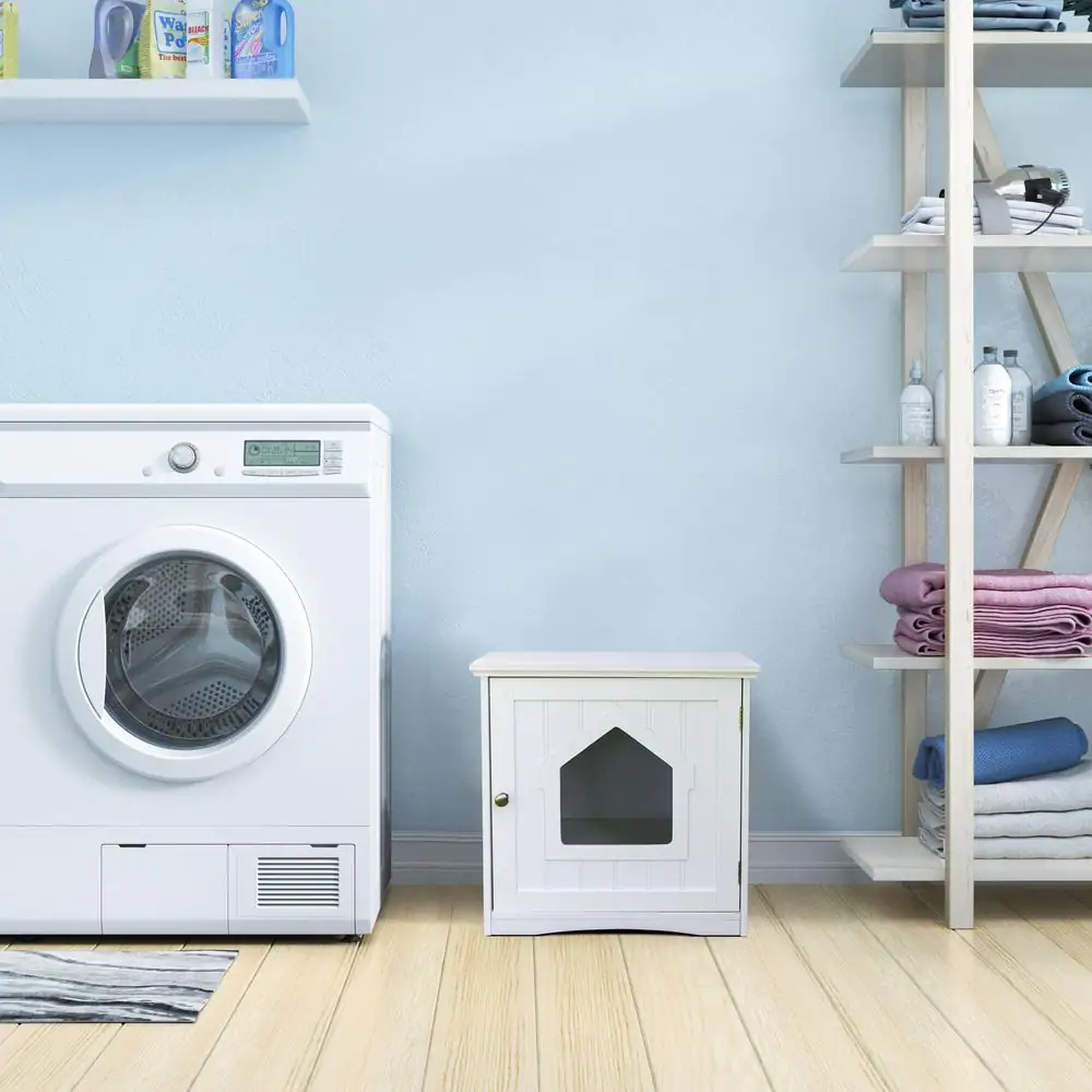 TRIXIE 19.25 in. x 20 in. x 20 in. Wooden Pet House and Litter Box