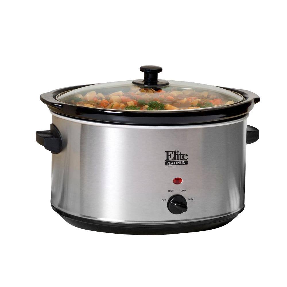 Elite Platinum Platinum 8.5 Qt. Stainless Steel Slow Cooker