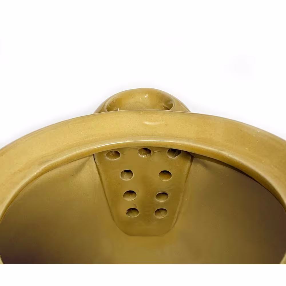 SPT 14.3-Cup Brown Ceramic Electric Kettle with Herb Cooking and Keep Warm Setting