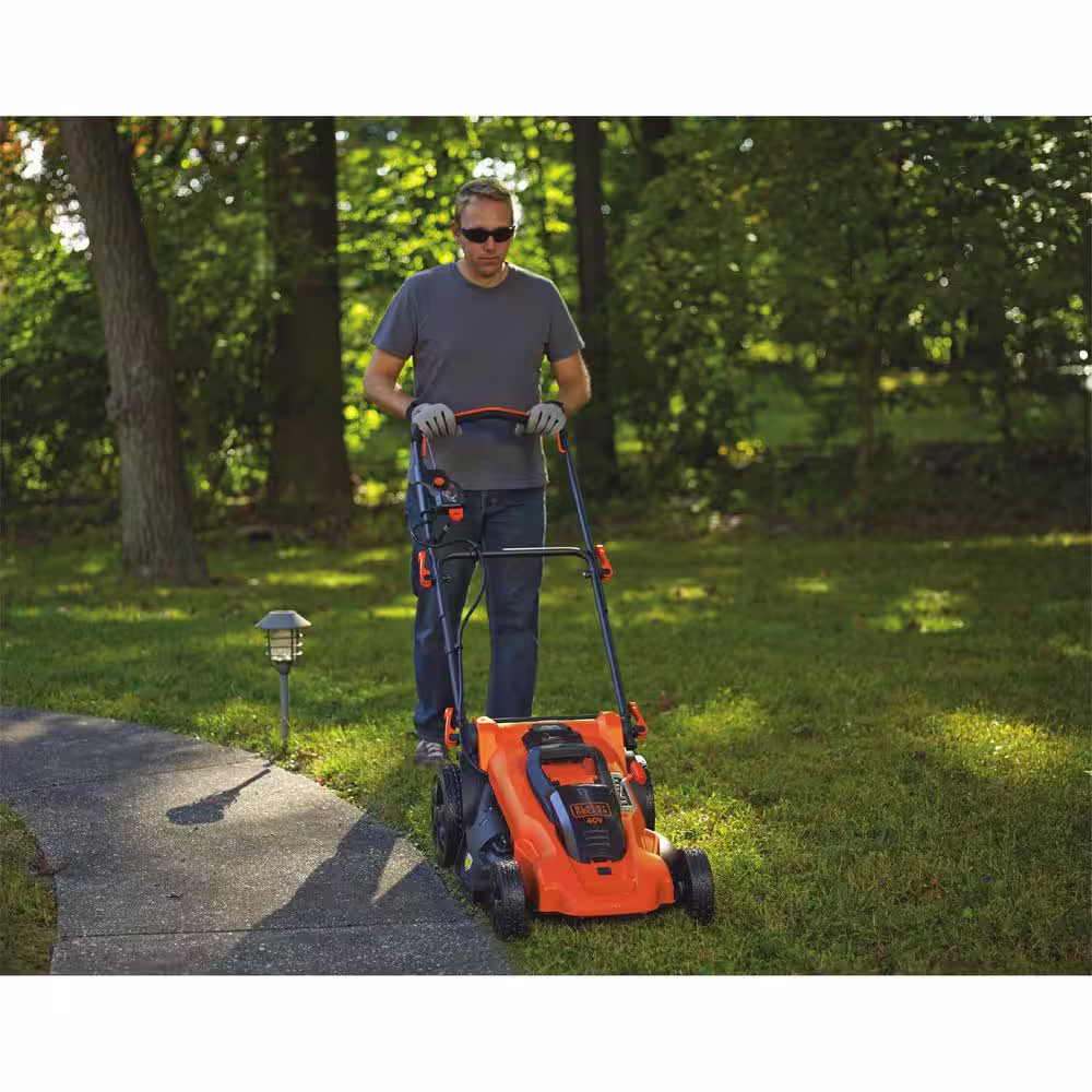 BLACK+DECKER 40V MAX 20 in. Battery Powered Walk Behind Push Lawn Mower with (2) 2Ah Batteries & Charger
