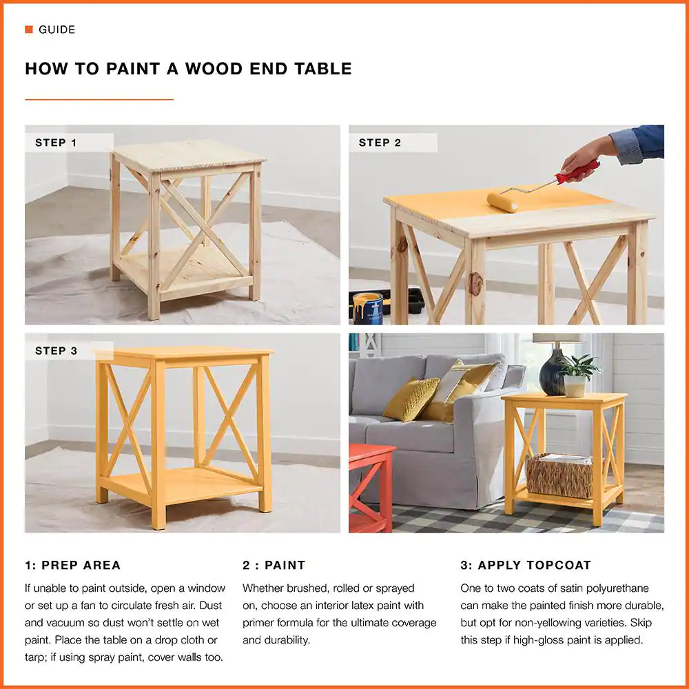 StyleWell Rectangle Unfinished Natural Pine Wood X-Cross Console Table with 1-Shelf (48 in. L x 30 in. H x 14 in. D)