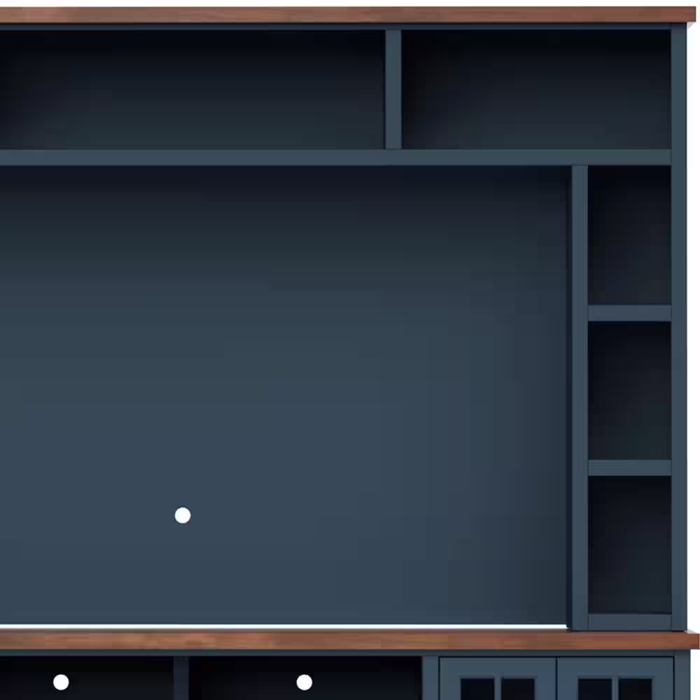 Bridgevine Home Nantucket Denim & Whiskey TV Stand Fits TV's up to 85 inches