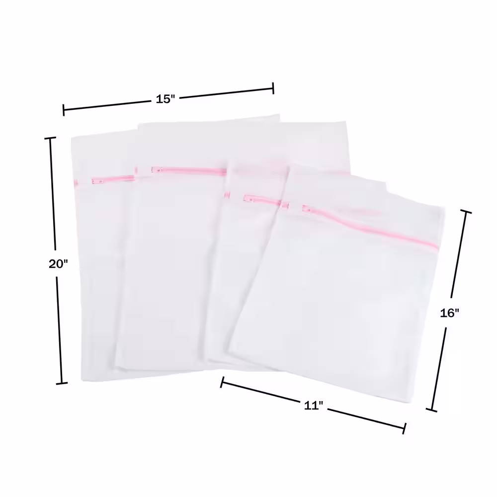 Everyday Home White Mesh Laundry Bags (Set of 8)