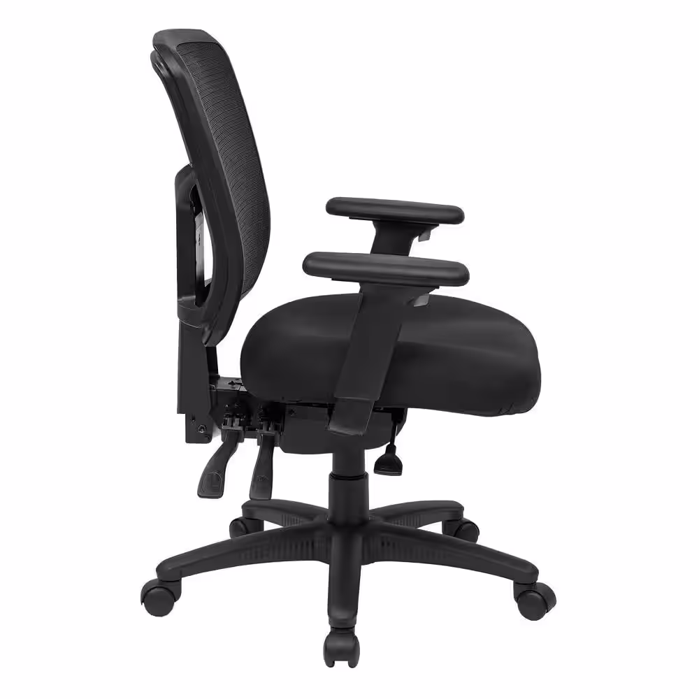 Office Star Products 26.5 in. Width Big and Tall Black Fabric Task Chair with Swivel Seat