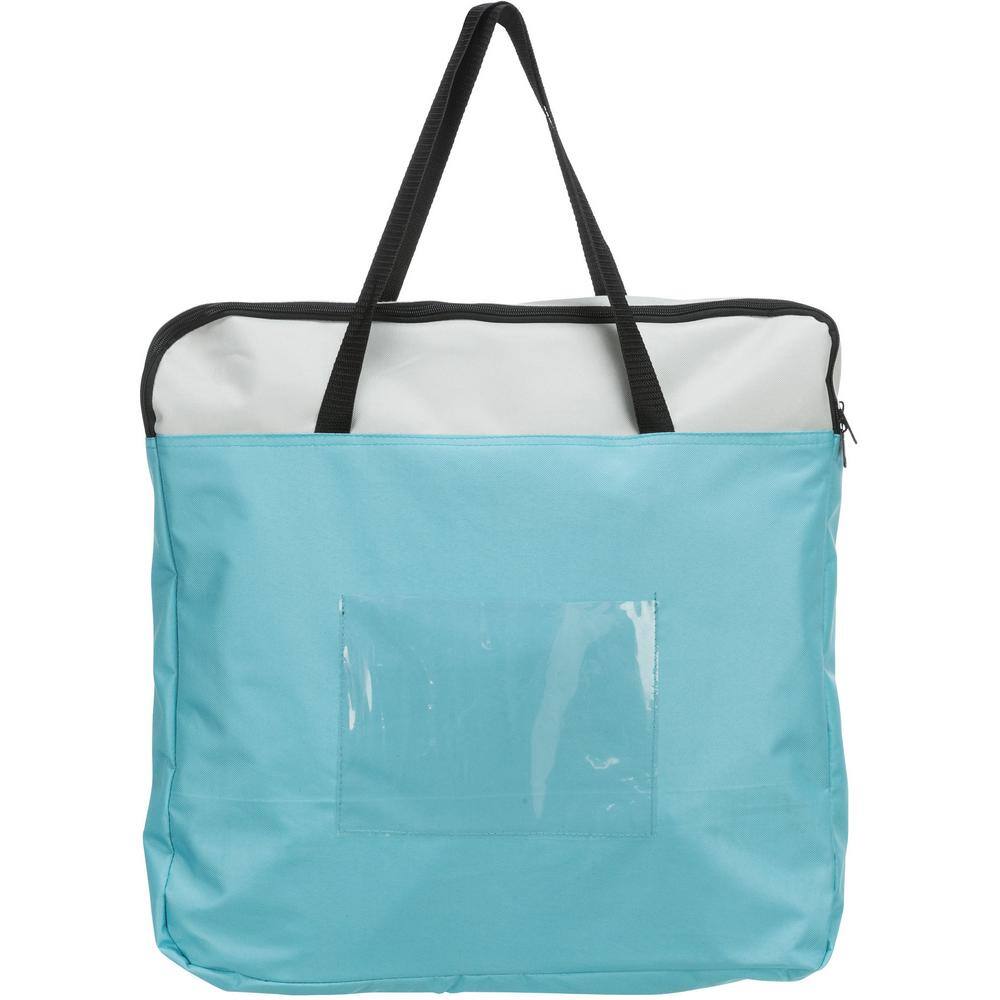TRIXIE 51 in. x 21.7 in. Large Soft-Sided Nylon Mobile Playpen, Turquoise