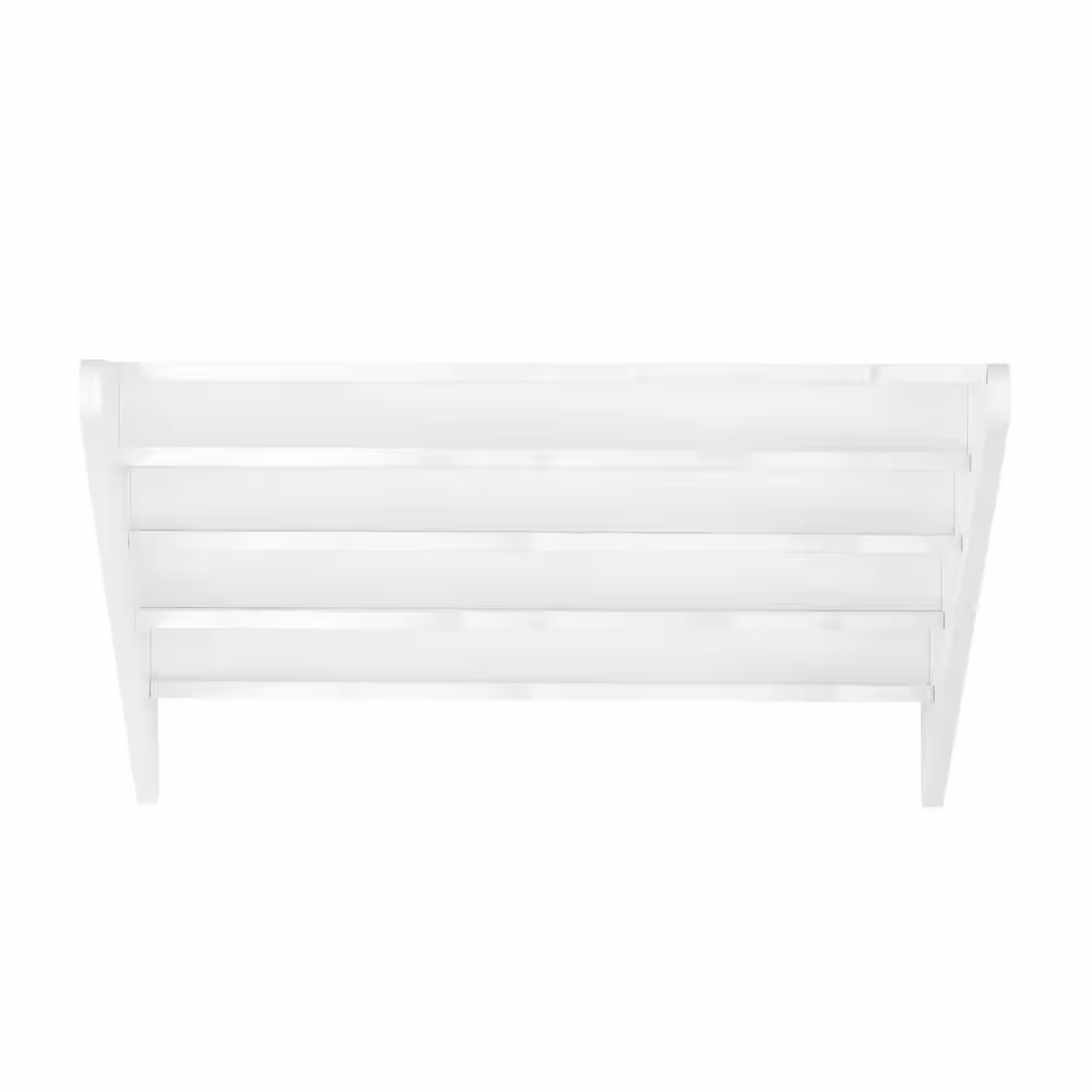 Welwick Designs 23.75 in. W White Wood 4-Shelf Modern Clouds Youth Book Rack