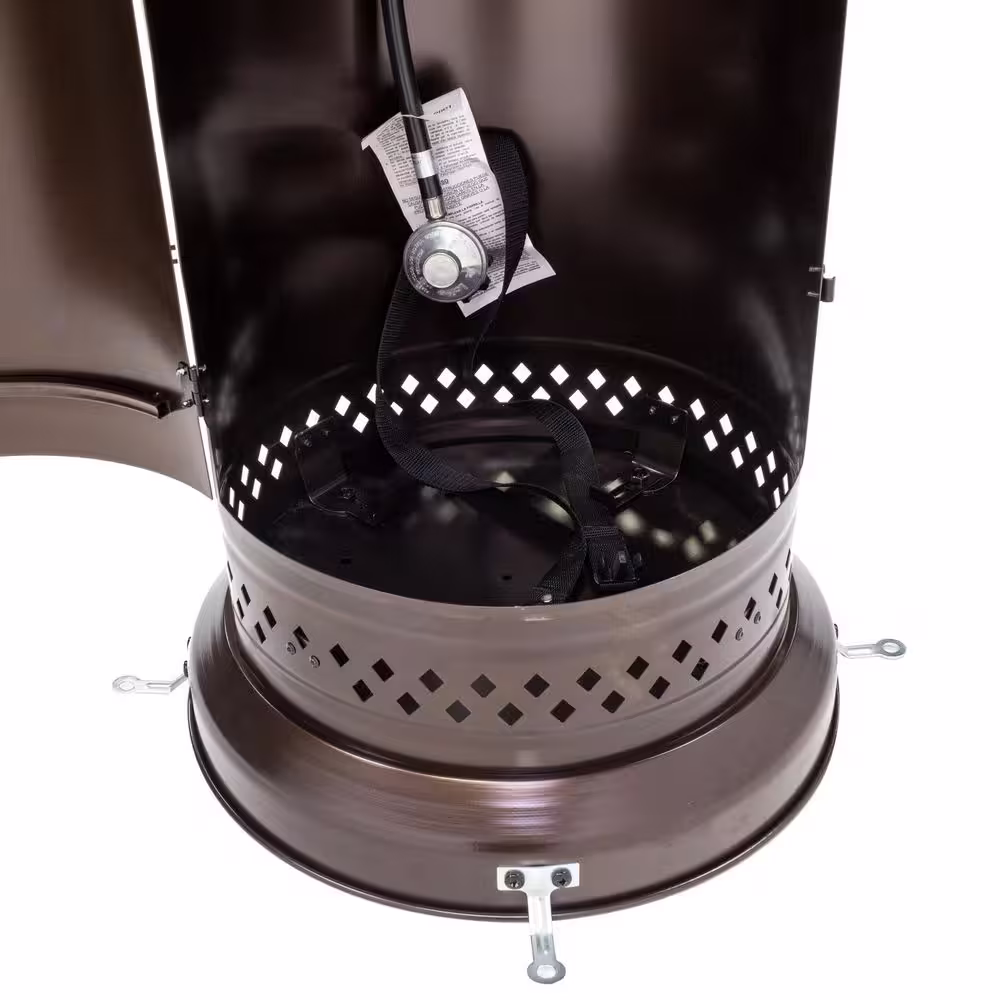 HotShot 46,000 BTU Bronze Rapid Induction Patio Heater with Large Flame Glass Tube