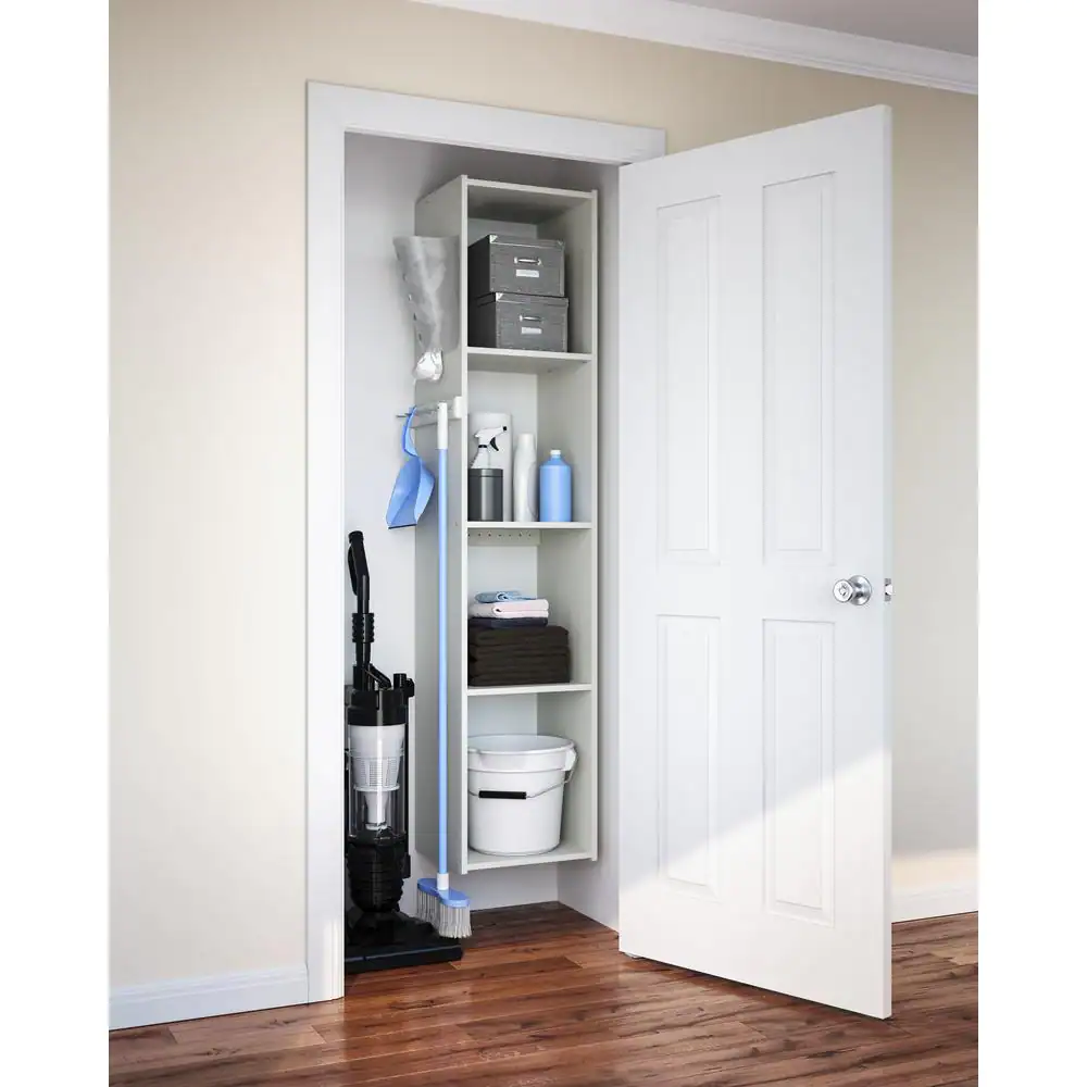 Closet Evolution 16 in. W White Wood Utility Closet Tower