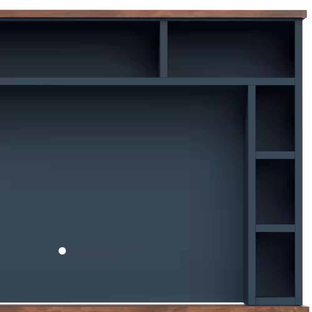 Bridgevine Home Nantucket Denim & Whiskey TV Stand Fits TV's up to 85 in. with Electric Fireplace