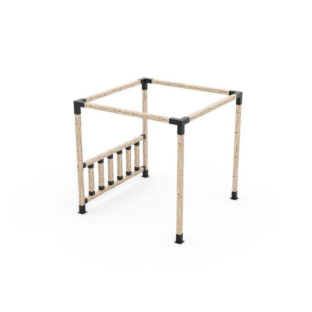 TOJA GRID Any Size Pergola Kit with Post Wall, for 4x4 Wood