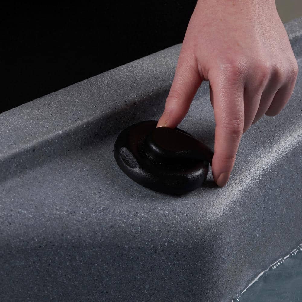 AquaLife Siesta LS 5-Person 70 Stainless Jets Lounger 240-Volt Hot Tub with stainless steel Heater ozone and Built-in Ice Bucket