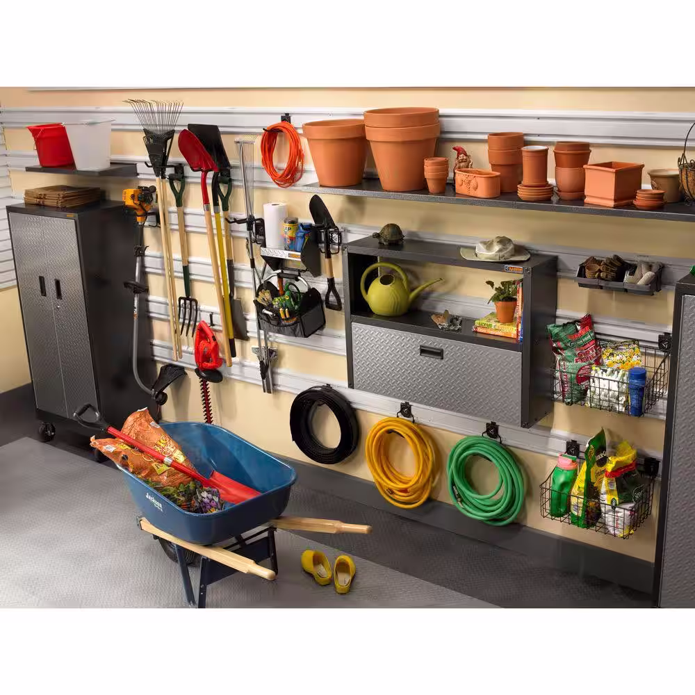 Gladiator 18 in. W x 12 in. D Ventilated Wire Basket Garage Storage for GearTrack or GearWall