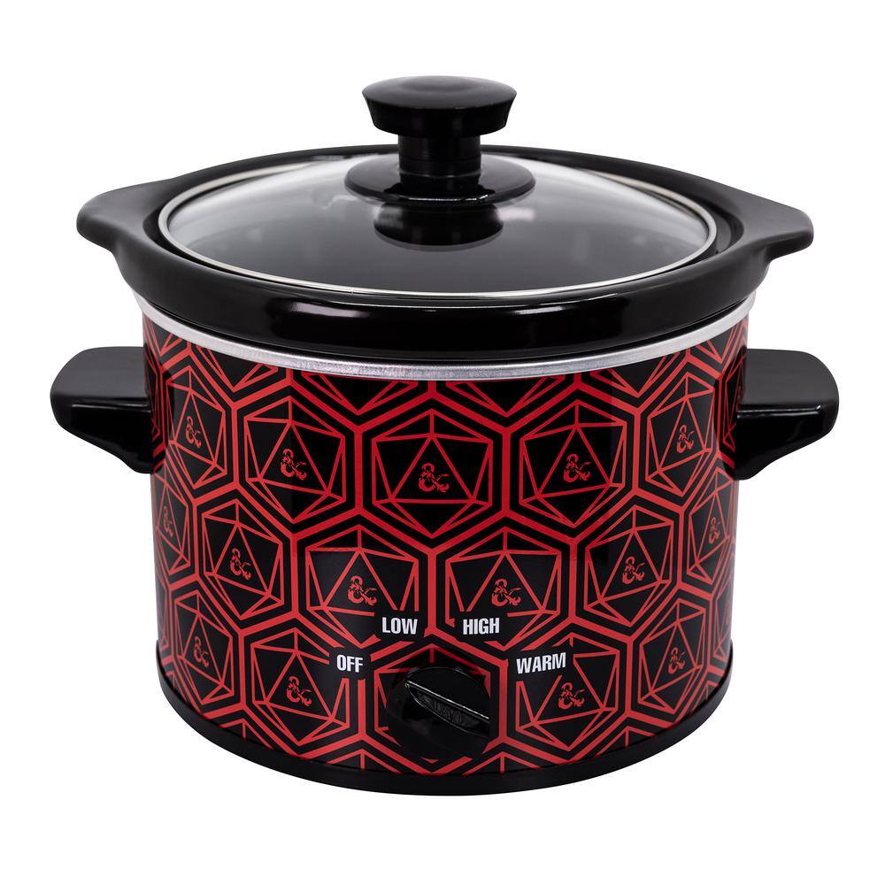 None 2 qt. Black Dungeons and Dragons Slow Cooker