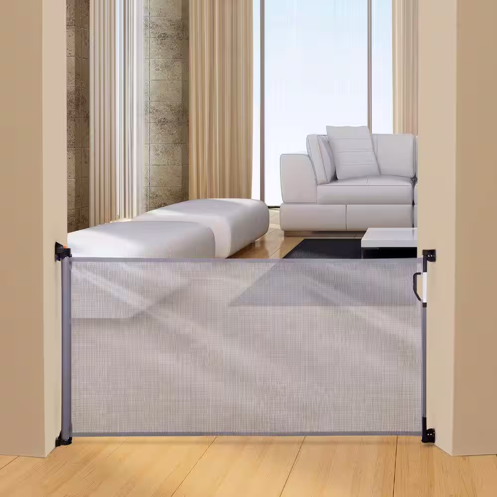 Dreambaby 34 in. H x 55 in. W Grey Retractable Indoor/Outdoor Safety Gate