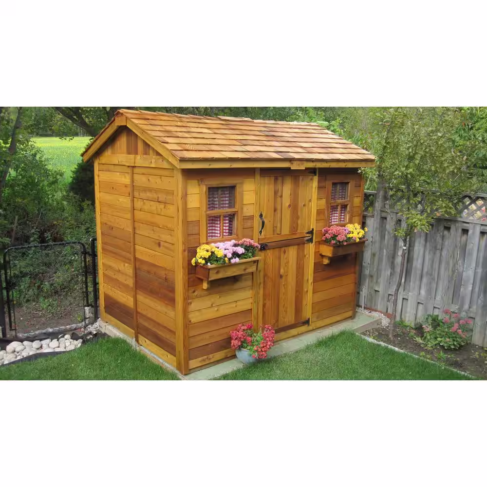 Outdoor Living Today Cabana 6 ft. x 9 ft. Western Red Cedar Garden Shed