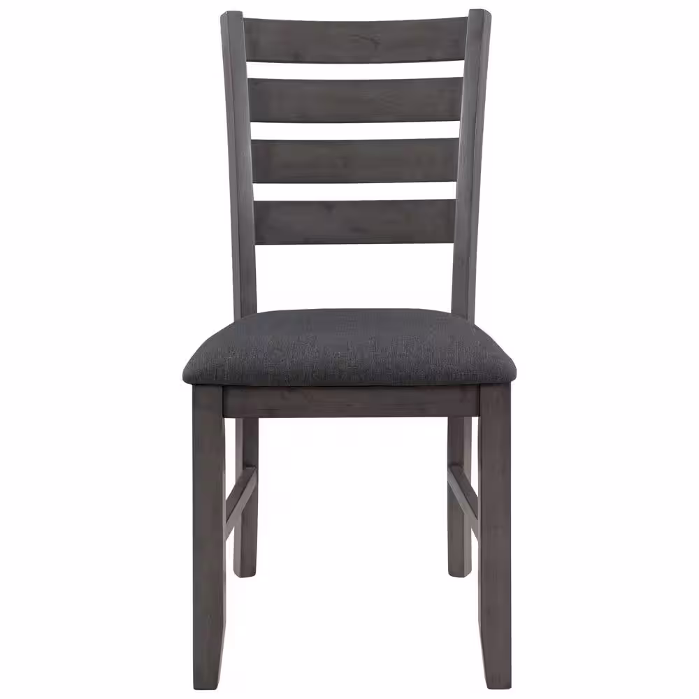 Harper & Bright Designs 6-Piece Gray Rustic Wood Dining Set with Bench