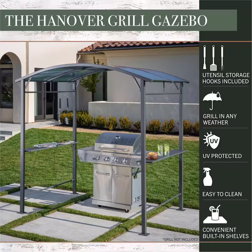Hanover 4.9 ft. x 7.5 ft. Grill Gazebo