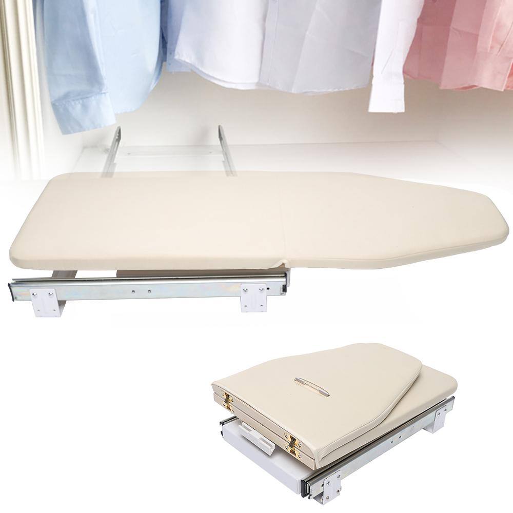 None 32.28 in. x 12.20 in. Beige Closet Pull-Out Foldable Ironing Board