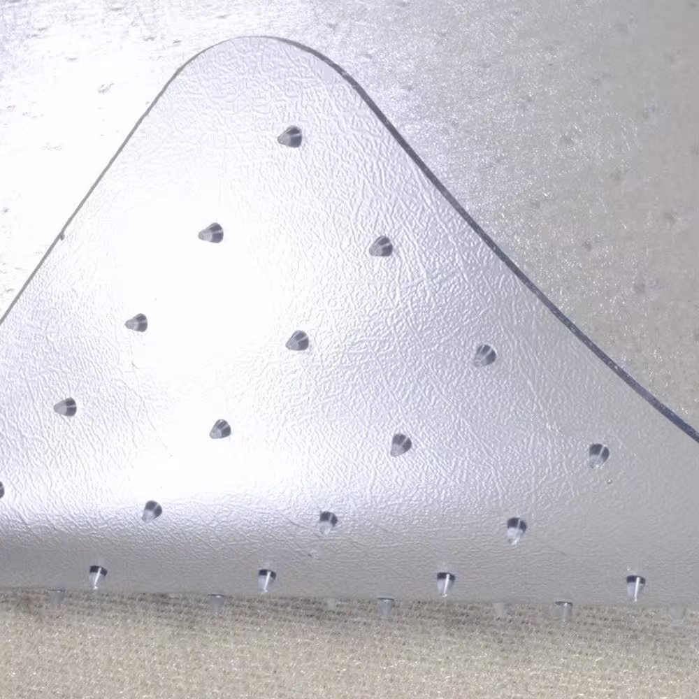 TrafficMaster 36 in x 48 in Clear Chair Mat with Lip for Low Pile Carpet