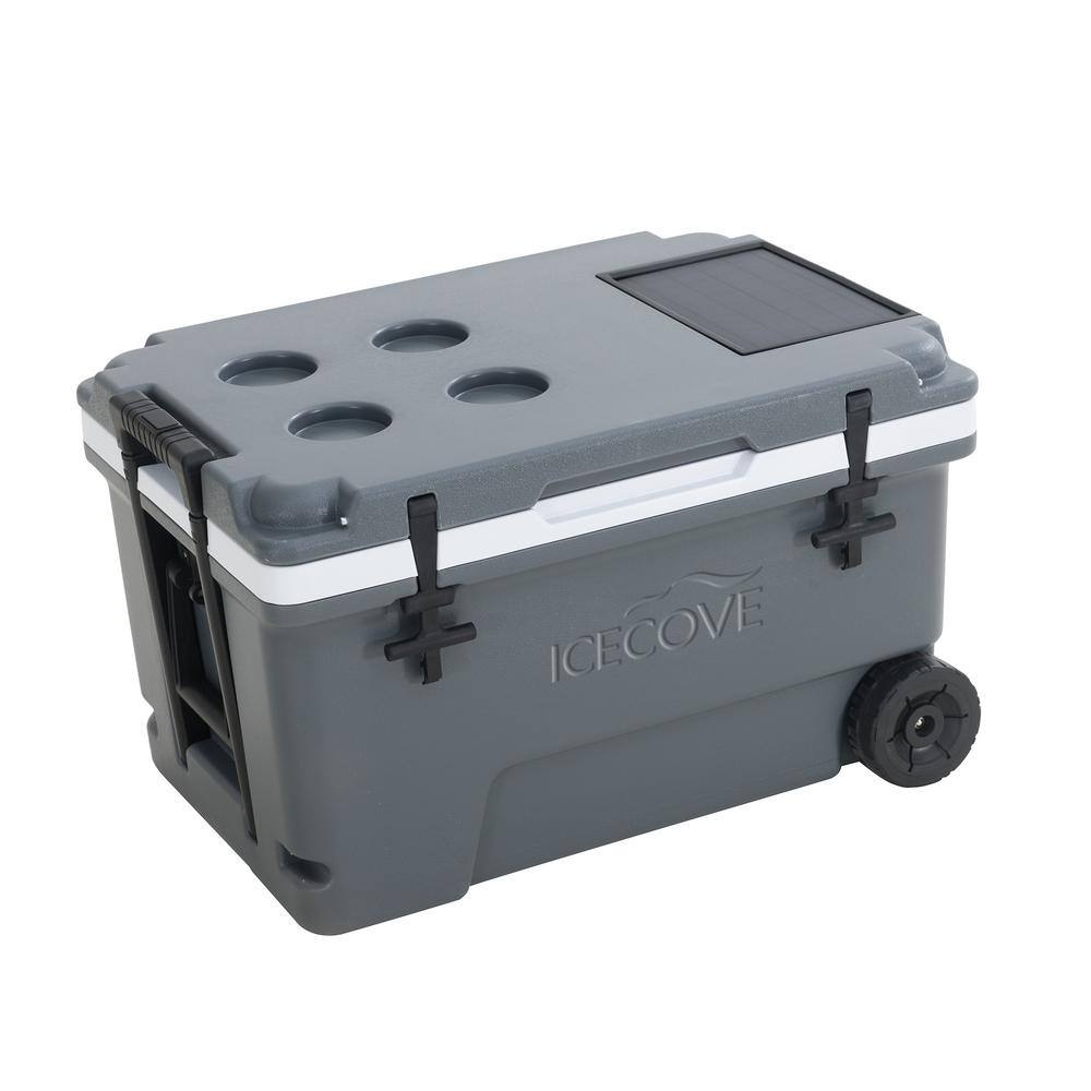 Sunjoy IceCove 60-Quart Solar Cooler - Castlerock Grey