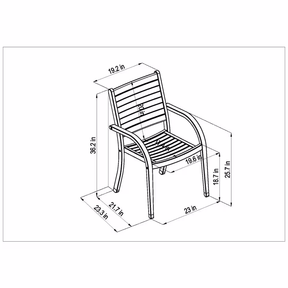 Amazonia Arizona Oval 7-Piece Eucalyptus Patio Dining Set