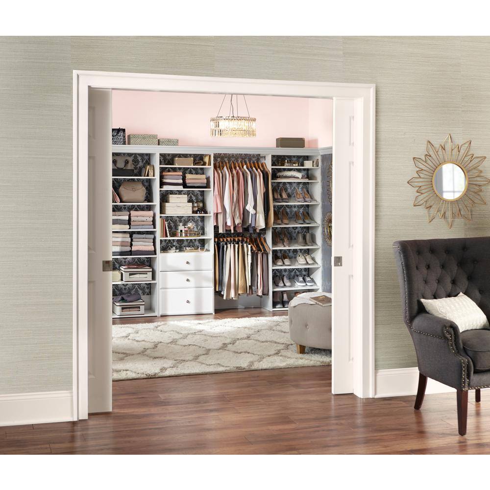 HOUSEHOLD ESSENTIALS Natural Canvas Vision Box Set (2 Small, 1 Large) with Brown Trim (3-Piece)