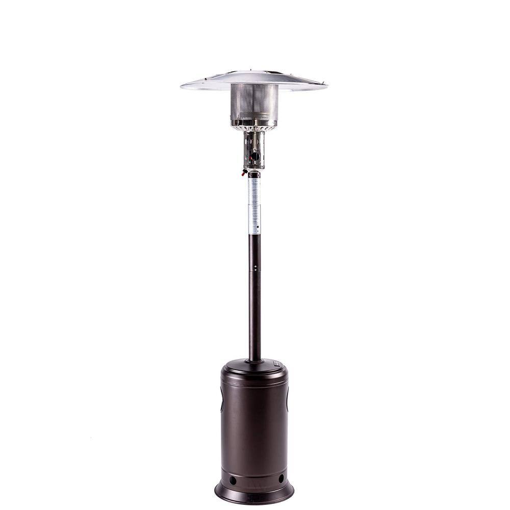 None 47,000 BTU Stainless Steel Propane Heater with Portable Wheels