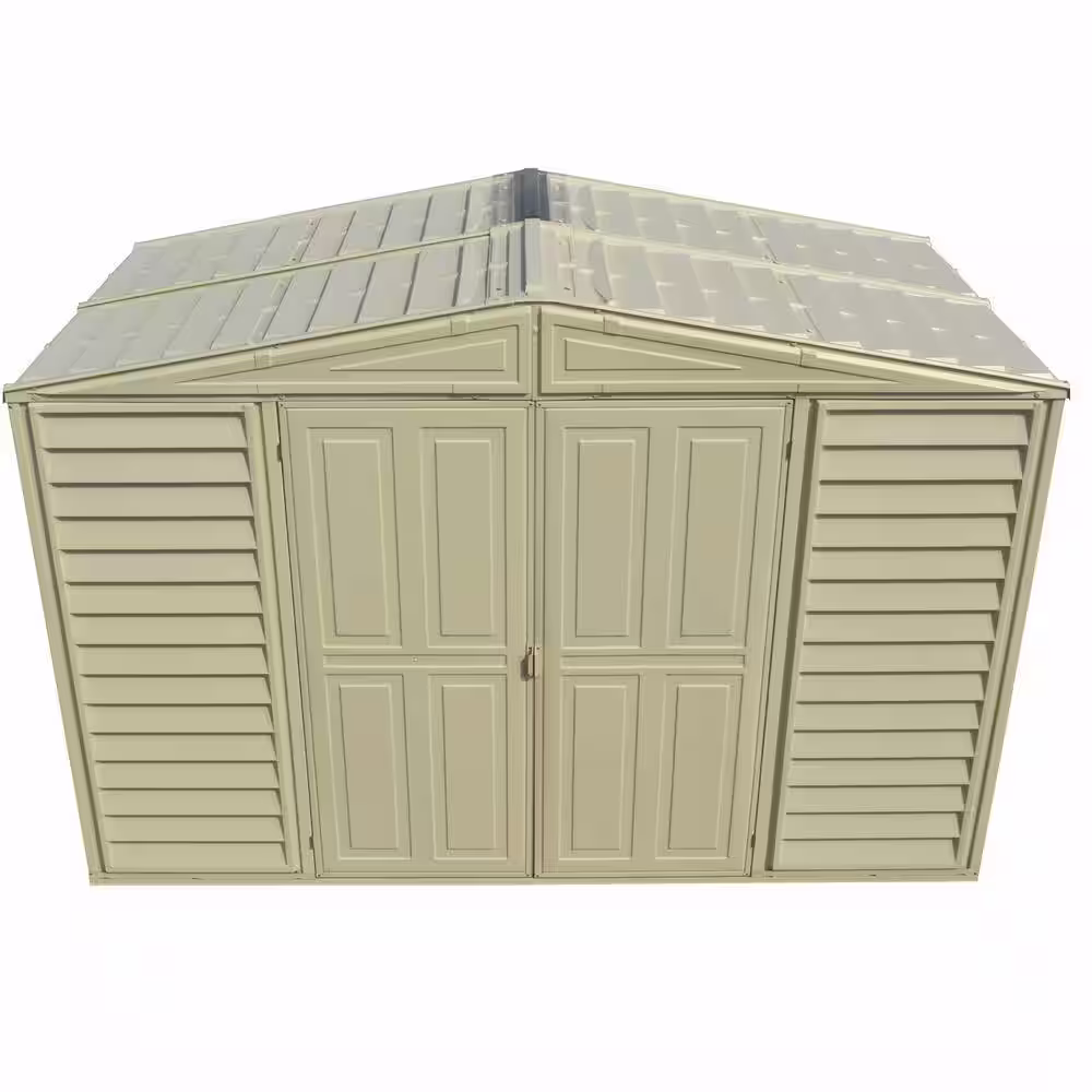 Duramax Building Products Woodbridge 10.5 ft. x 5 ft. Plastic Vinyl Shed with Foundation