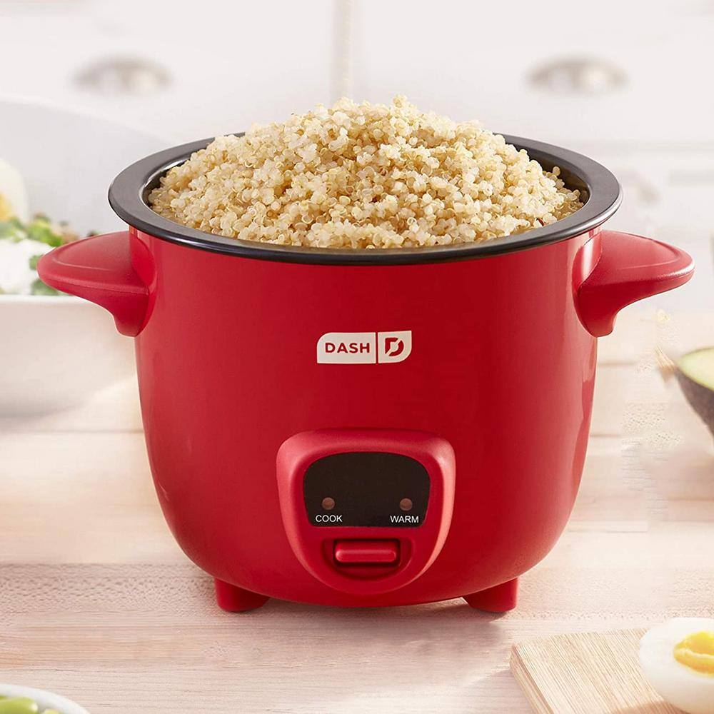 Dash Mini 16-oz. 2-Cup Rice Cooker in Red with Keep Warm Setting