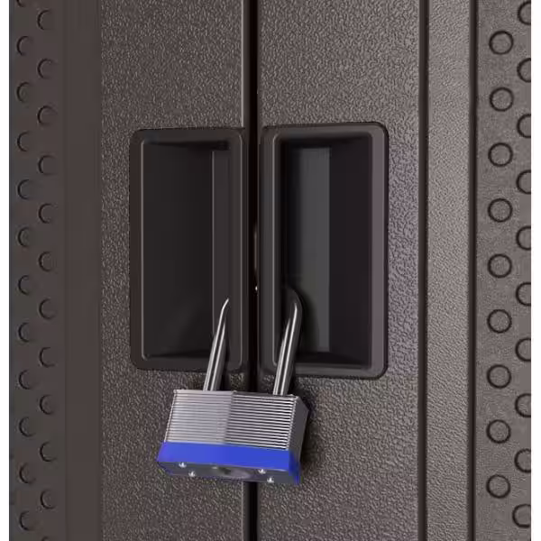 Suncast Commercial 30 in W x 30 in H x 12 in D 1-Shelf Wall Mounted Resin Garage Cabinet in Slate