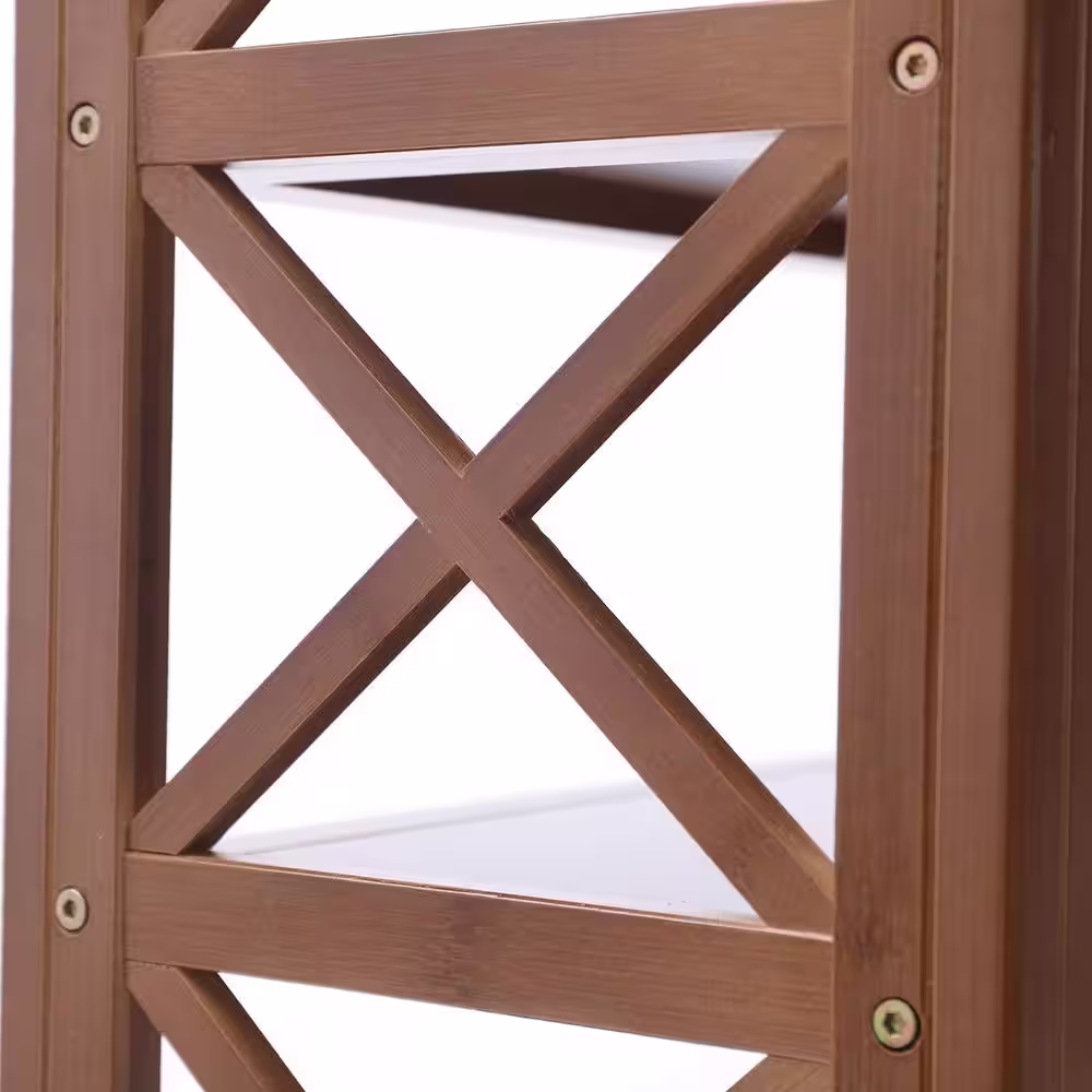 None 39.76 in. H 20-Pair 6-Tire Bamboo Shoe Rack