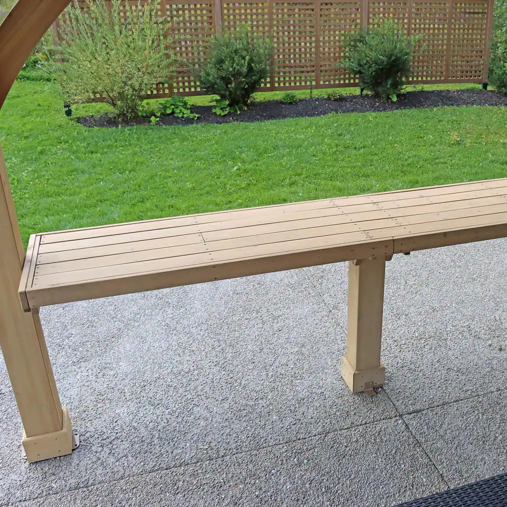 Yardistry 12 ft. Meridian Cedar Bar Counter