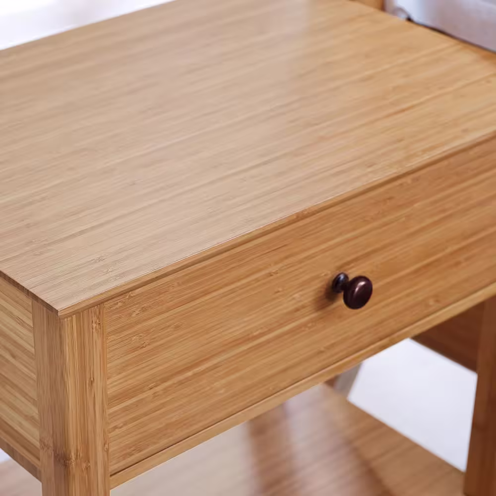 Greenington Willow 1-Drawers Caramelized Nightstand 27 in. H x 17.1 in. W x 23.6 in. L