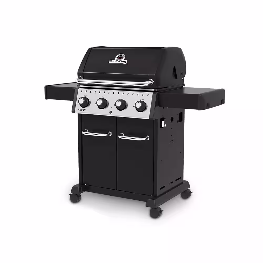 Broil King Crown 420 4-Burner Propane Gas Grill in Black