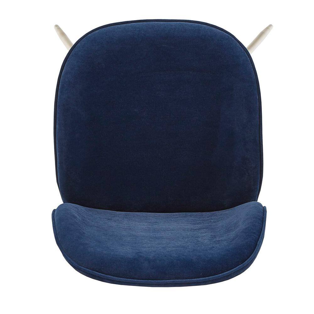 HomeSullivan Gold Fully Upholstered Blue Velvet Dining Chair (Set of 2)