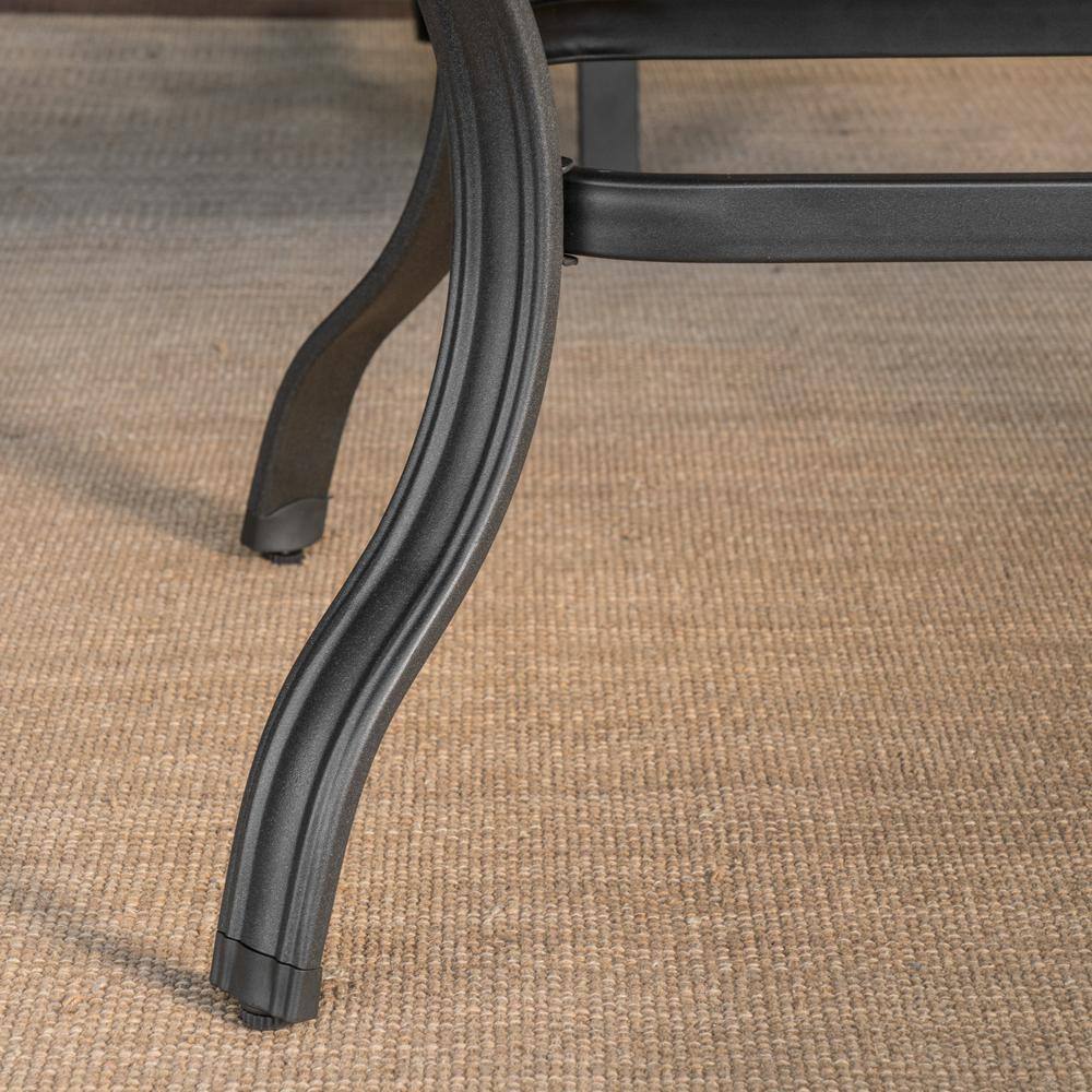 Royal Garden River Oak 4-Piece Metal Patio Conversation Set with Padded Sling