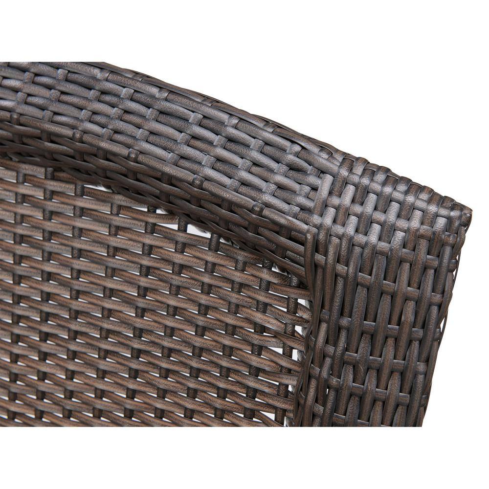 Hanover Strathmere 4-Piece Wicker Patio Sectional Seating Set w/ Cilantro Green Cushions, Sofa, 2 Chairs, Pillows, Coffee Table