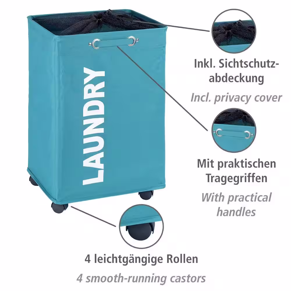 Wenko Quadro Petrol Laundry Bin