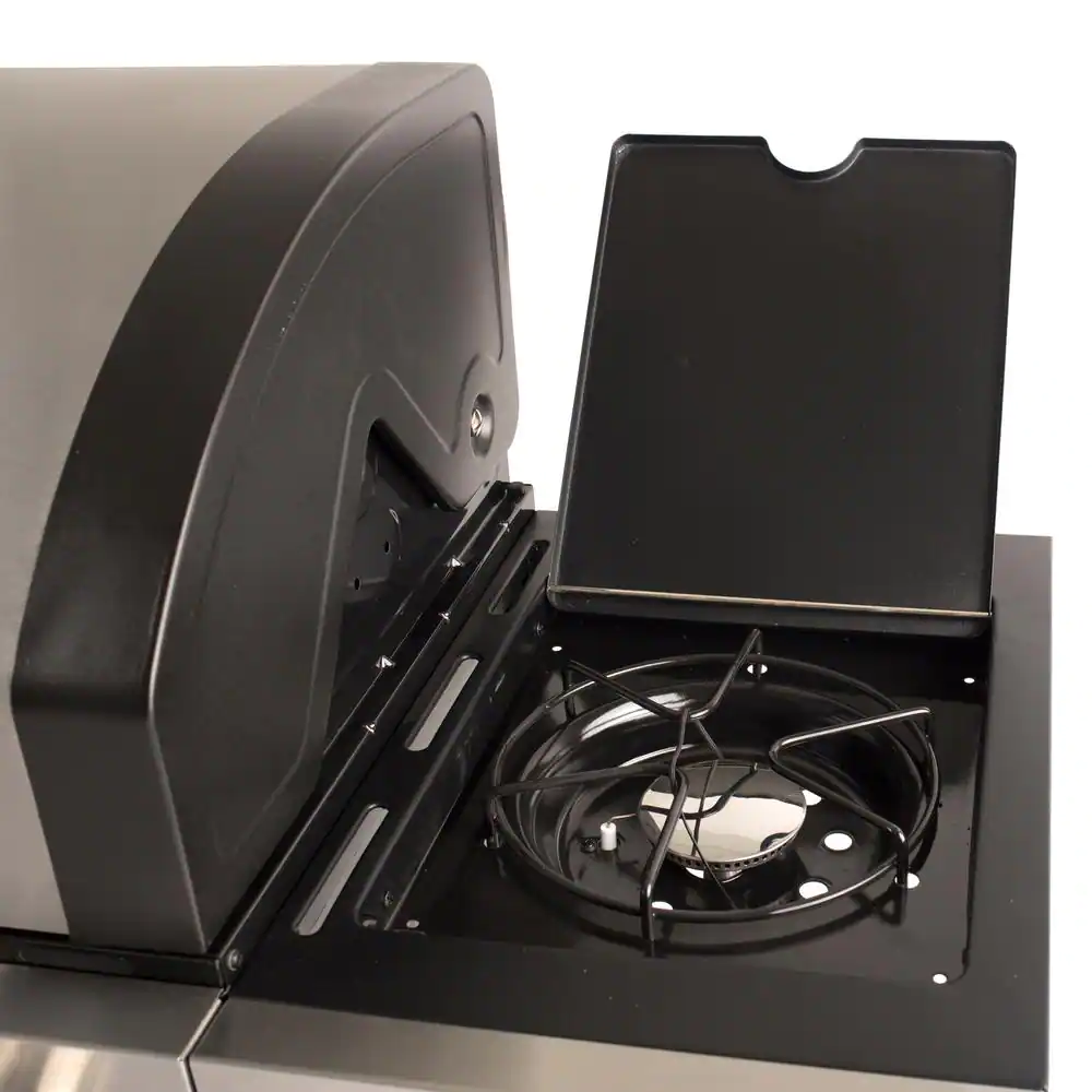 Dyna-Glo 5-Burner Open Cart Propane Gas Grill in Stainless Steel with Side Burner