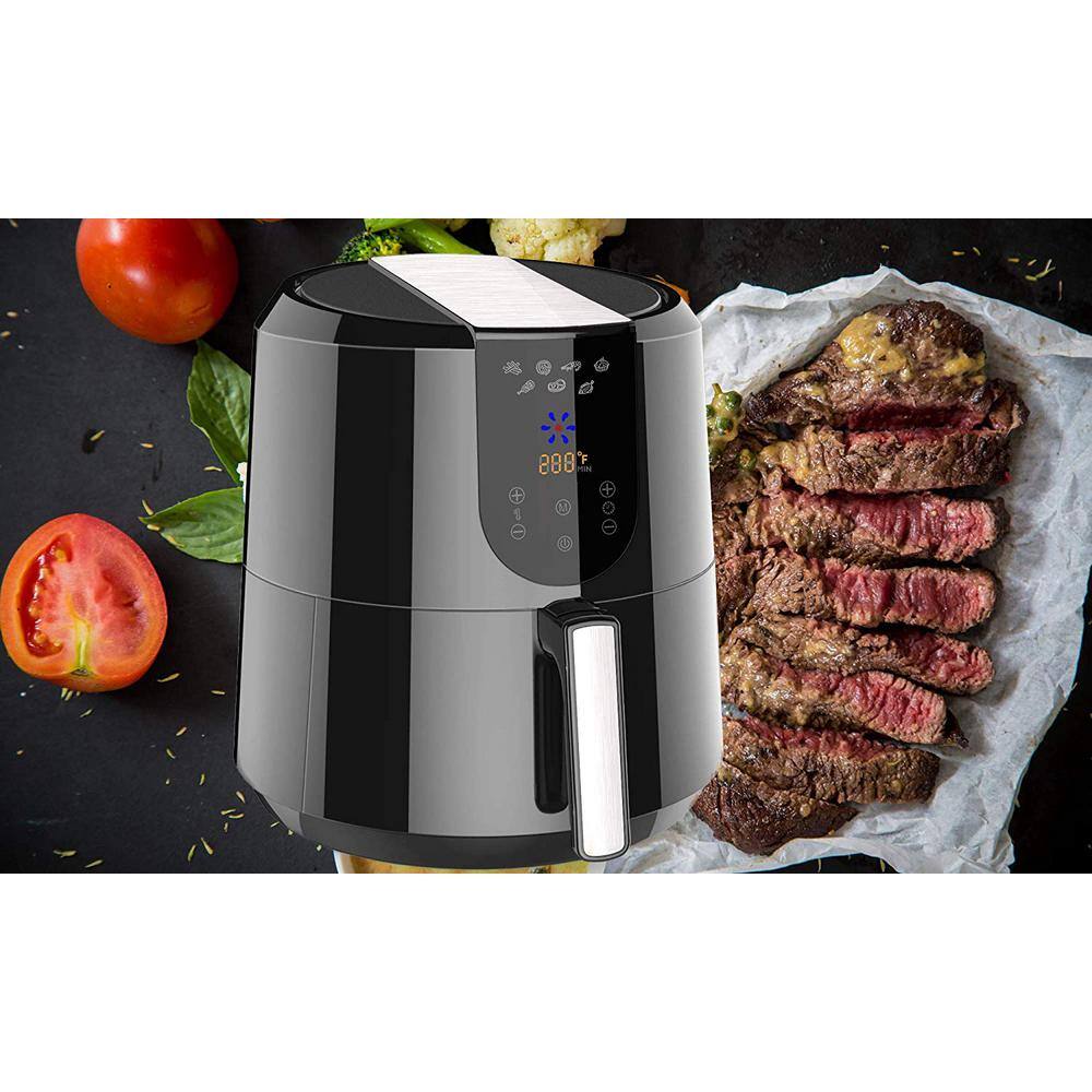 Emerald Air Fryer 5.2 l Capacity with Digital LED Touch Display and Slide Out Pan/Detachable Basket 1800-Watts (1807)