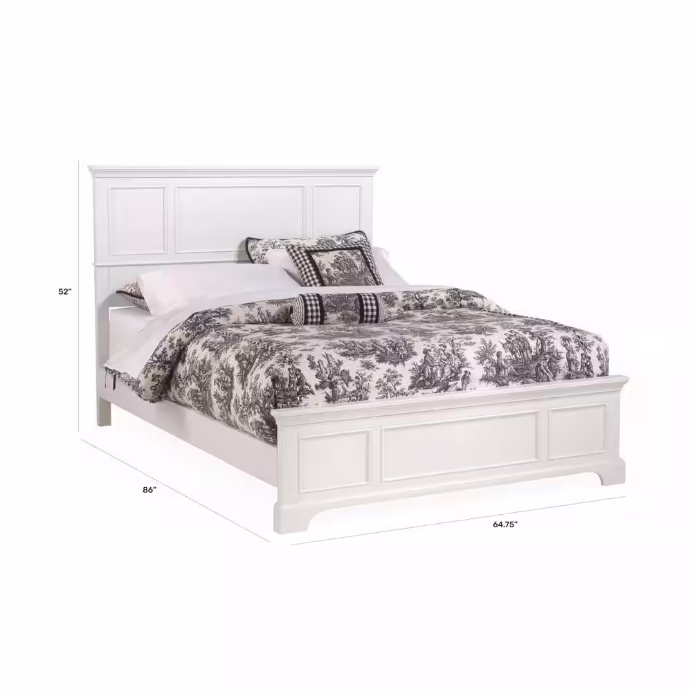 HOMESTYLES Naples Off-White Queen Bed