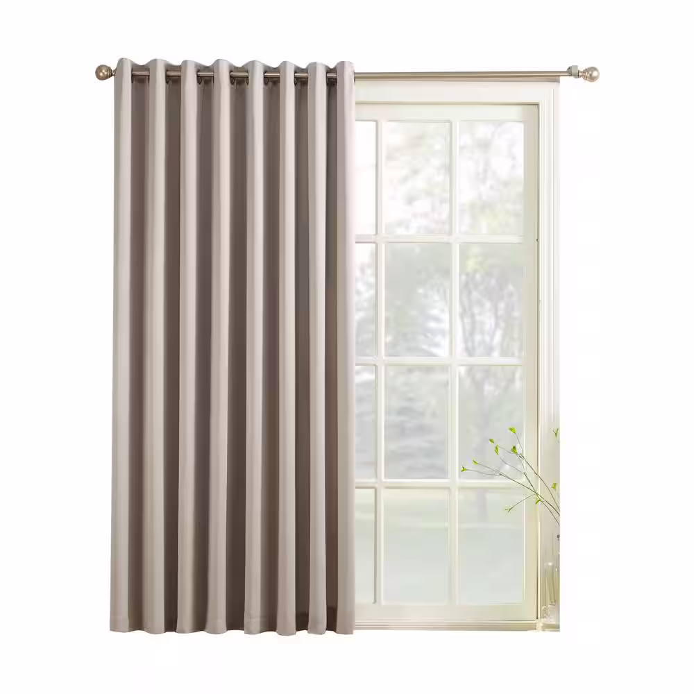 Sun Zero Stone Solid Grommet Room Darkening Curtain - 100 in. W x 84 in. L