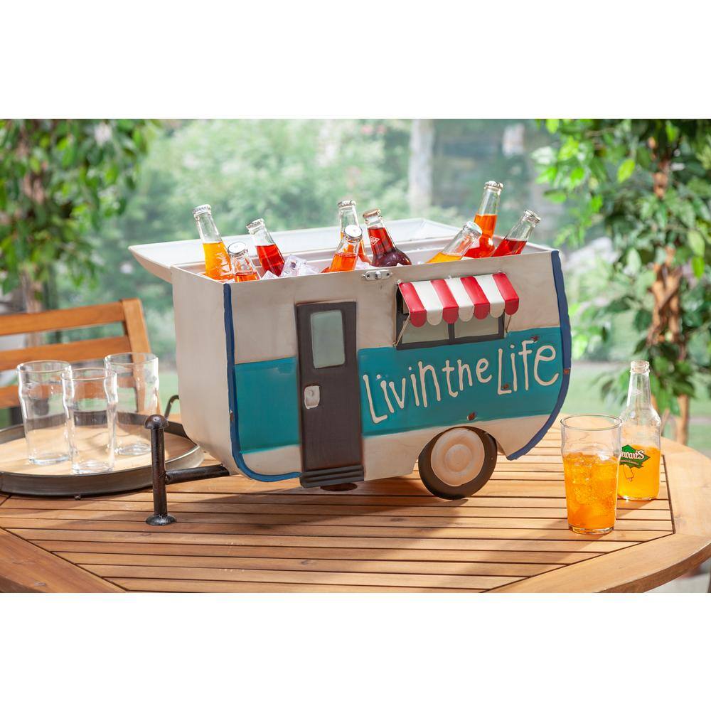 GERSON INTERNATIONAL 2 Qt. Antique Metal Camper Ice Chest