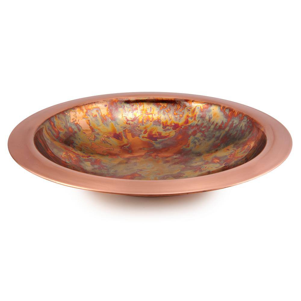 Good Directions Pure Copper Birdbath, Featuring a Hand-Applied Fired Finish and a Multi-Pronged Garden Pole
