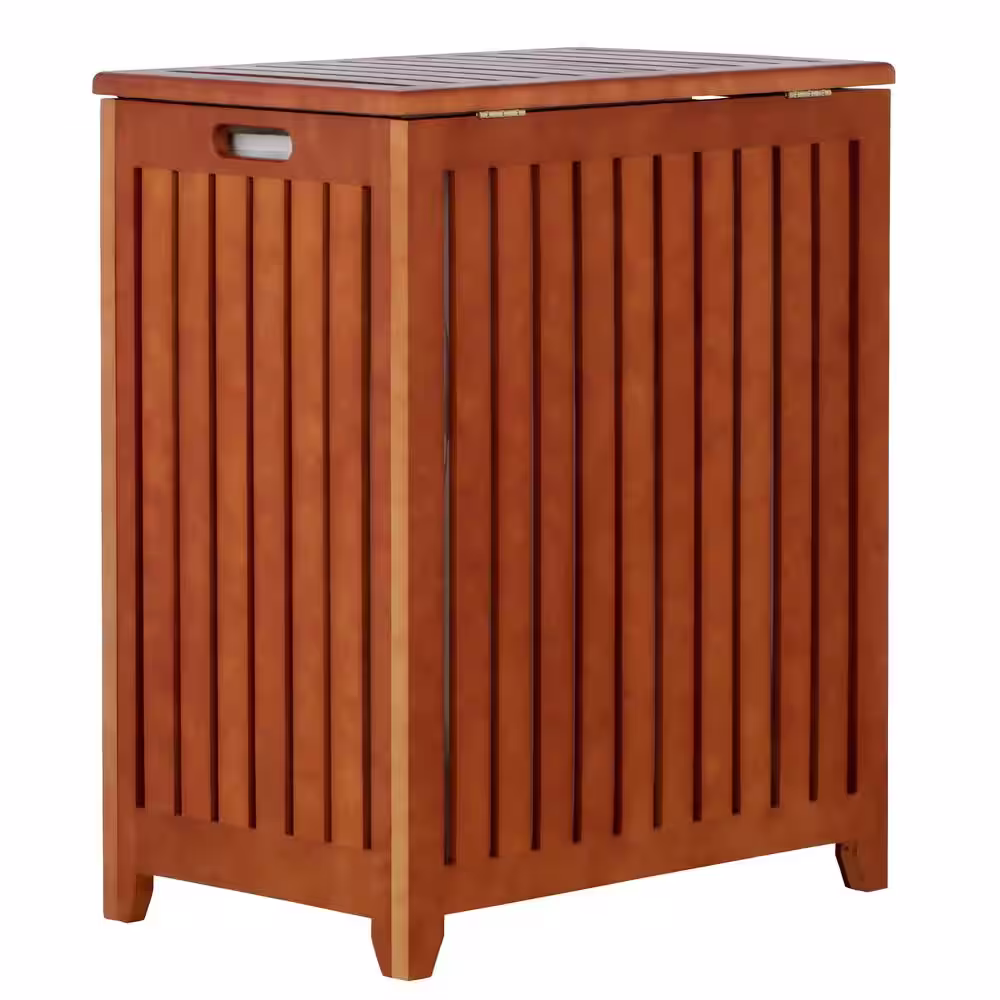 Oceanstar Solid Wood Spa Laundry Hamper