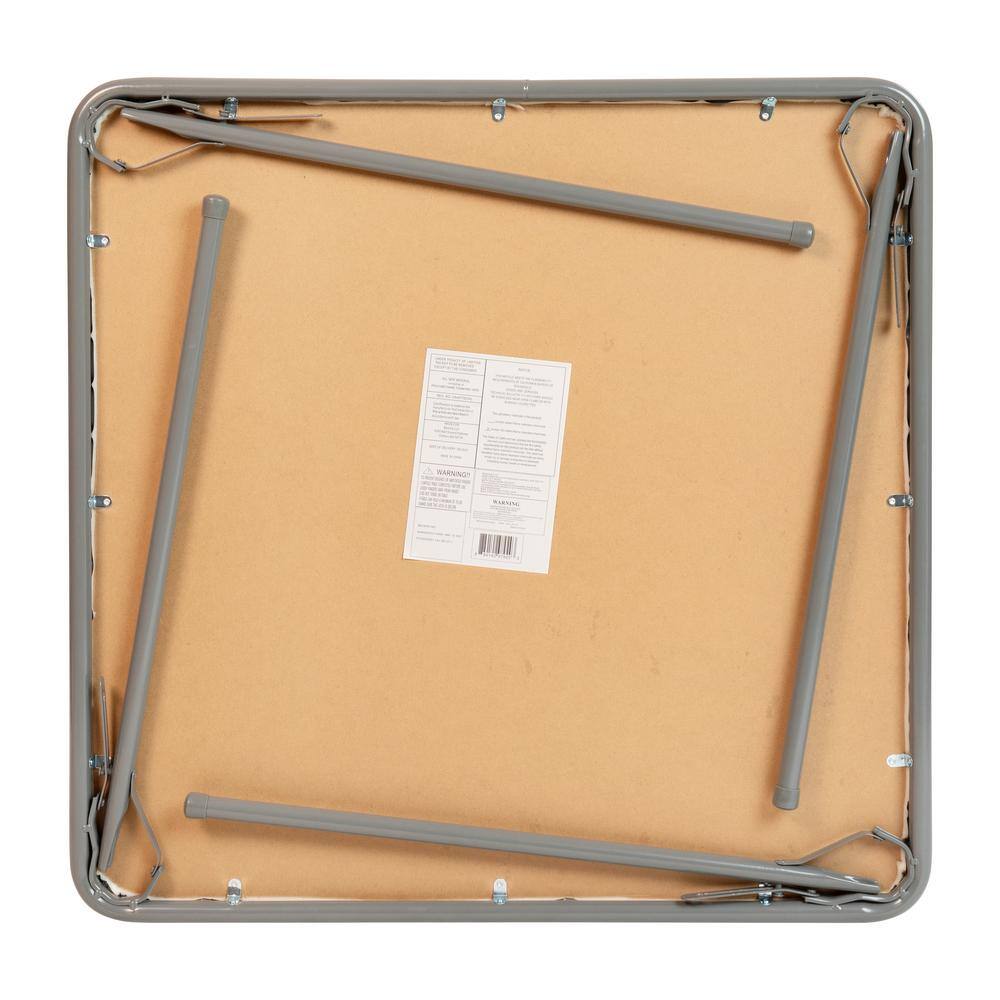 Carnegy Avenue Gray Vinyl Lightweight Folding Table