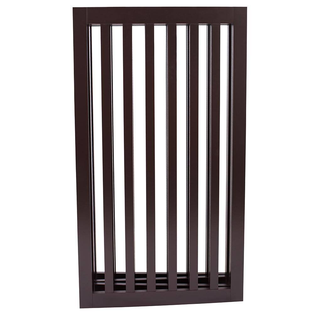 BirdRock Home 40 in. H Espresso 4-Panel Dog Gate