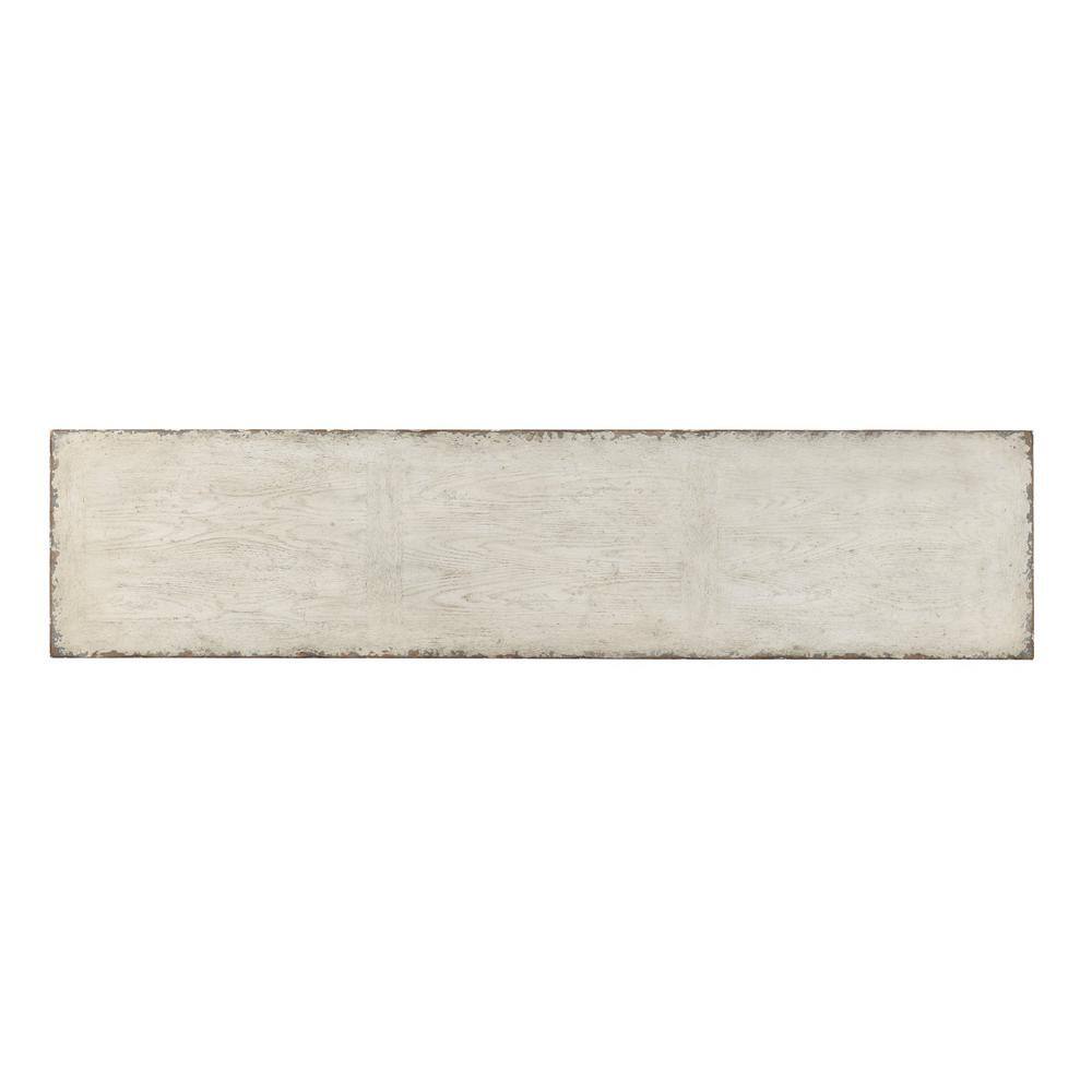 None 64 in. Athens White Rub Standard Rectangle Wood Console Table
